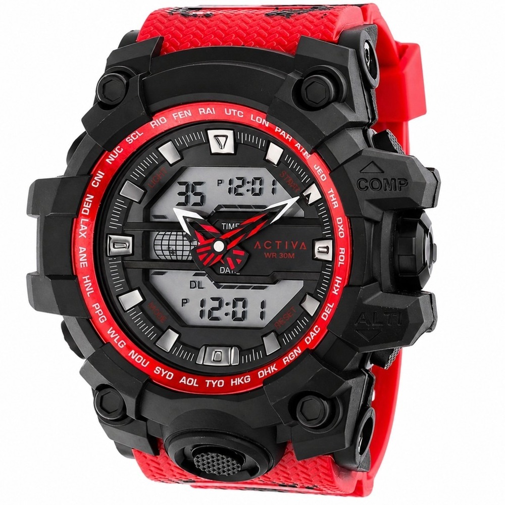 NEW Invicta Activa Neo x Men's Watch 55mm, Red, ACW428-005 #1091